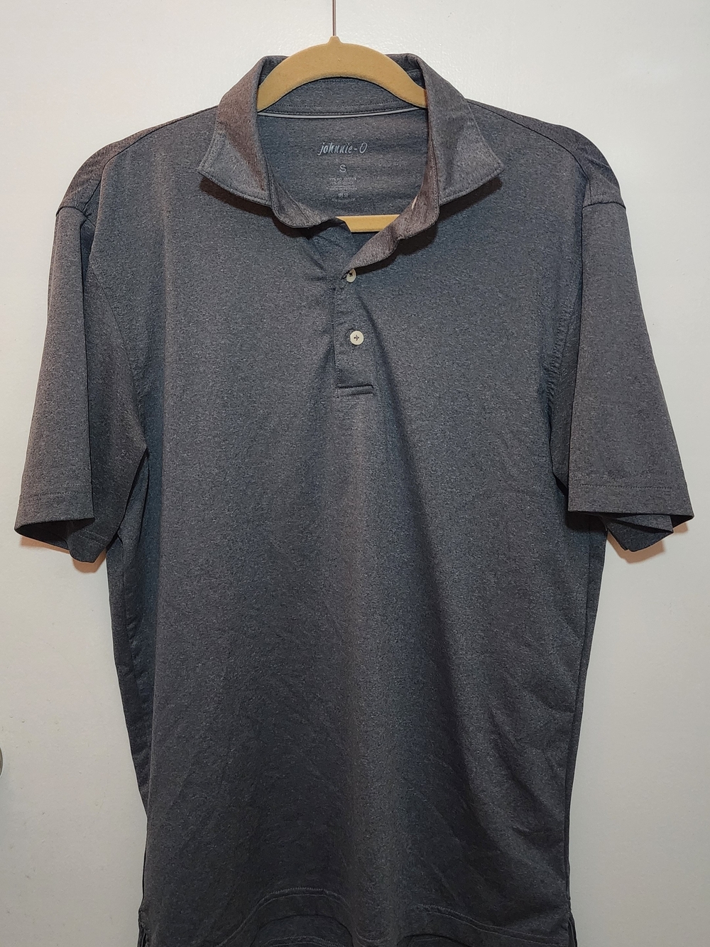 johnnie-O Men's Dark Gray Short Sleeve Polo